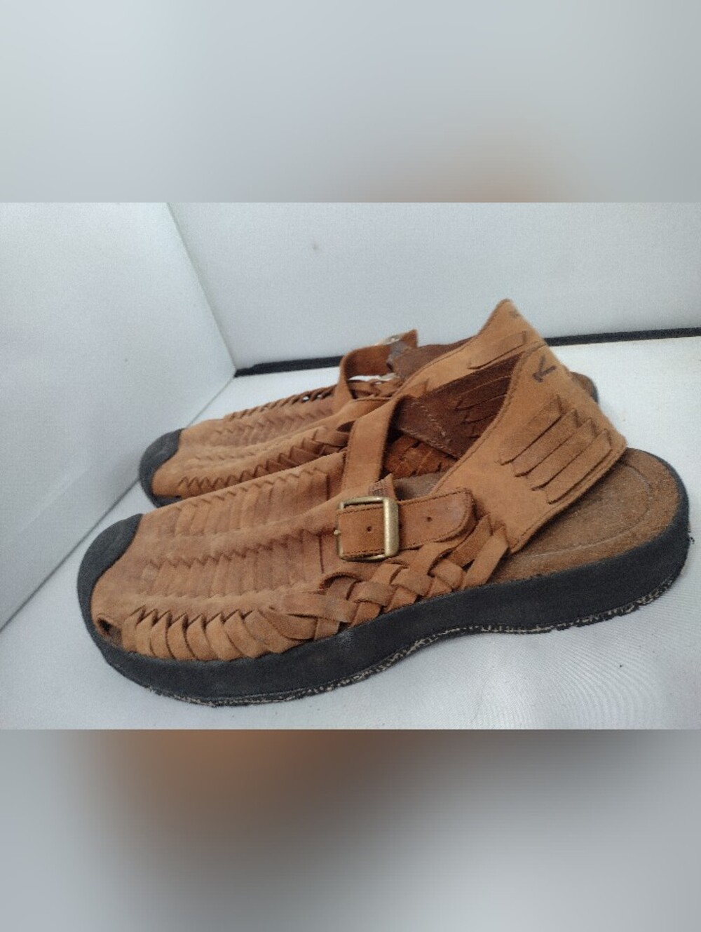 Keen Fisherman Sandals Men’s 10 Brown Woven Leather Closed Toe  Hiking NN - Picture 3 of 5